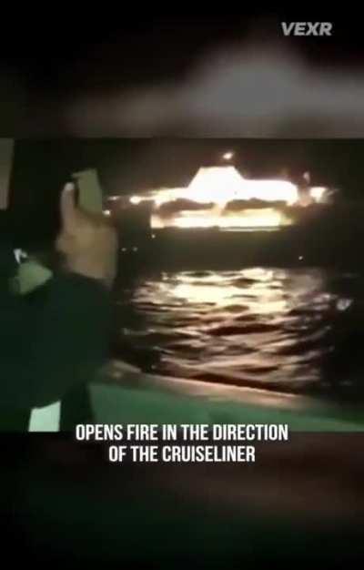 to intimidate a German cruise ship