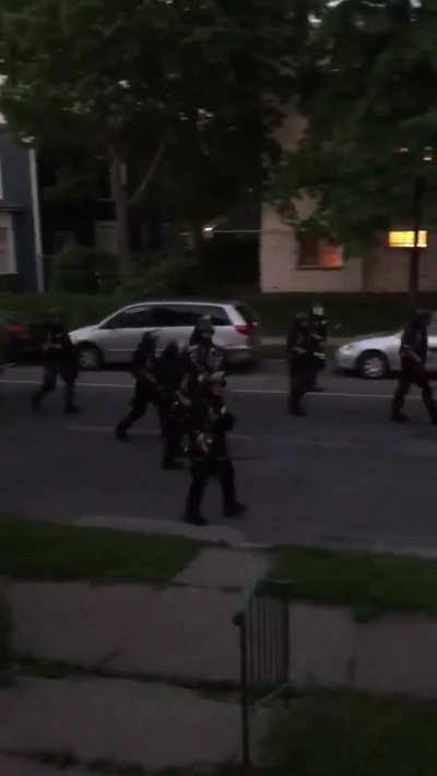 Please make this go viral. I am begging you. Police and National Guard patrolling neighborhood and shooting civilians on their own property. Make America see this, I beg you. [Minneapolis] [r/Bad_Cop_No_Donut by u/SovietOnion]