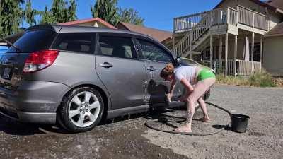 Took some video of me washing my car