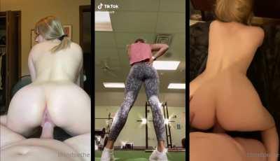 Gym babes in tight clothes are pure porn.