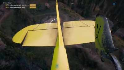 Destroying a Plane with a Shovel while standing on a Moving Plane