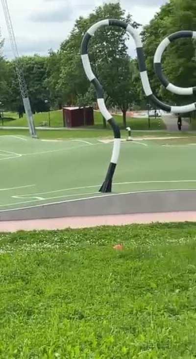 Strangest soccer pitch you'll ever see. The Puckelbollplan is located in Malmö, Sweden IG: lordsoradin, 7futsal