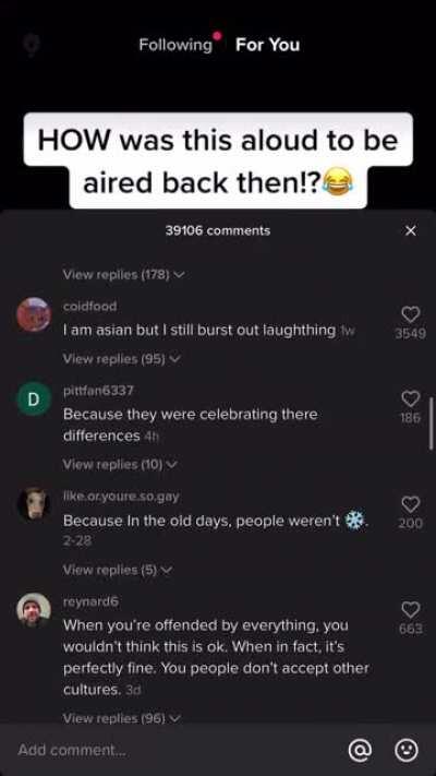 If you think racism isn’t that normalized, just remember to go on TikTok and check the comments on videos like these.