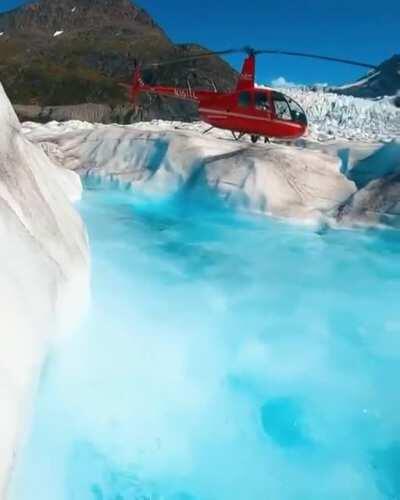 Beautiful glacial water in Alaska