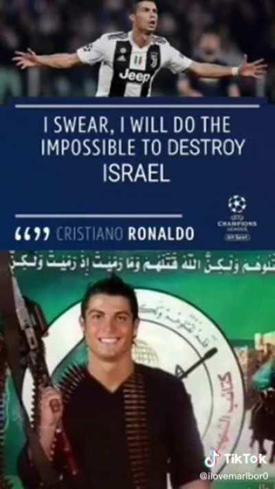 Speed Ronaldo wants Free Palestine