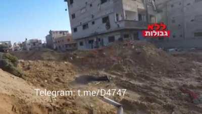 Hamas militant throws a grenade at IDF soldiers and misses.