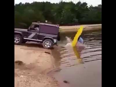 Launching a kayak