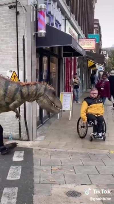 Dinosaur prank