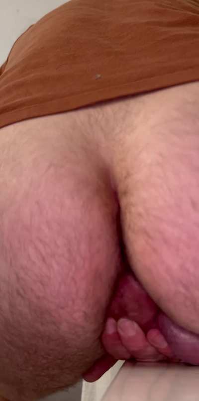 Love watching my hole clench my cock