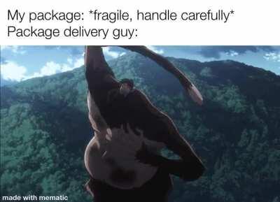 Fragile? Eh, just throw it against the door