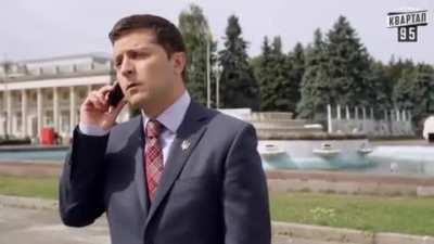 In 2015, President Zelensky starred in a fictional comedy TV show as President of Ukraine. In one scene, German Chancellor Merkel calls Zelensky about membership in the European Union. Today, Zelensky started the formal process for Ukraine to actually ent