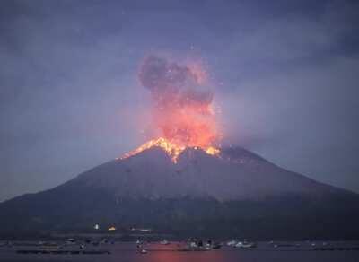 Massive chunks of falling lava