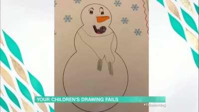 TV hosts laugh at child drawings that bear uncanny resemblance to Penises.