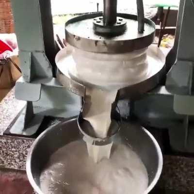 Coconut milk obtained by pressing method.