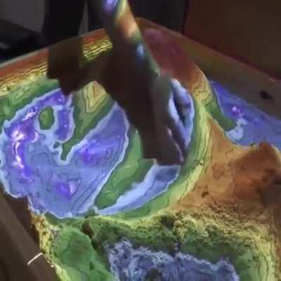 3d colour changing topography