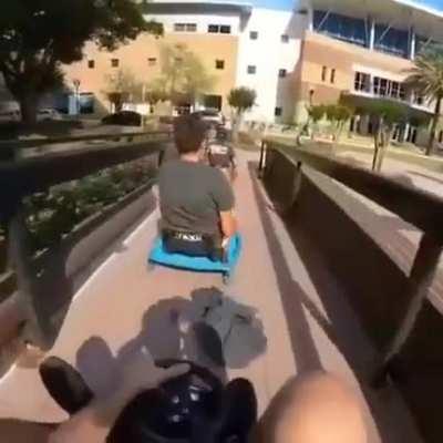 Real life Mario Kart around the city