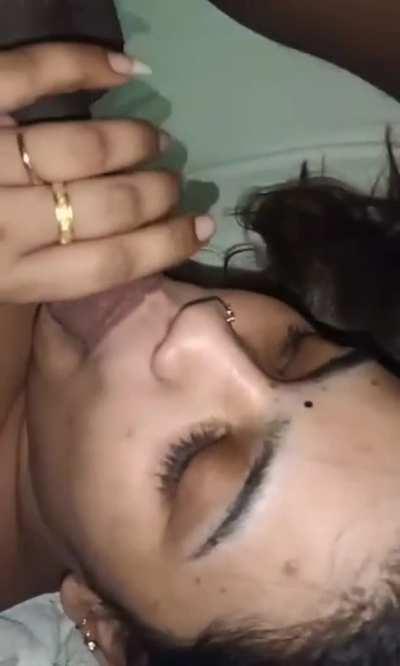 Slutty Desi mom sucking her son dick link in comment