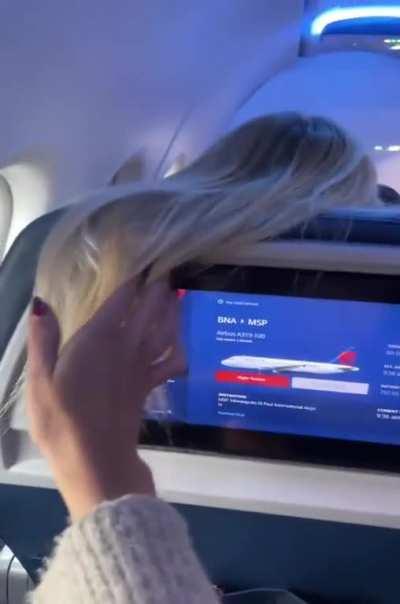 to watch movie on a plane.