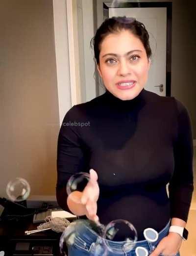 Kajol Transparent Top 🔥 Bra Visible