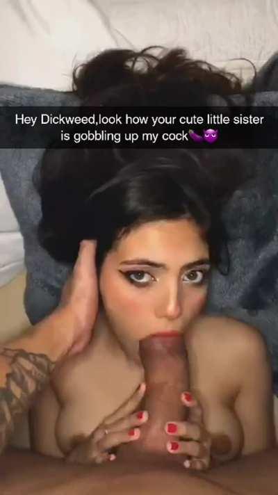 Your bully finally got his dick sucked by your sister