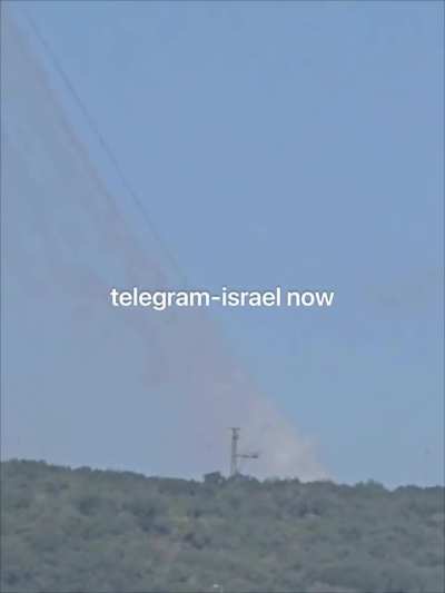 Hezballah rocket launches as seen from Israel 08/10/24