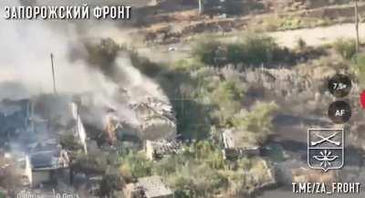 UAV Operators from the 392nd Regiment destroy UAF ammo storage and infantry positions in Zaporizhzhia