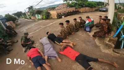 TNLA troops captured over a dozen Myanmar Army soldiers. Location unknown.