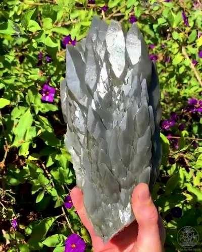 Naturally occuring &quot;Dragonscale&quot; calcite. Each scale is a single crystal that grew and overlapped the previous.