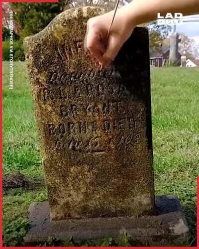 This Girl Who Cleans Old Gravestones