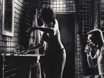 Carla Gugino B&W plot- Sin City (2005)