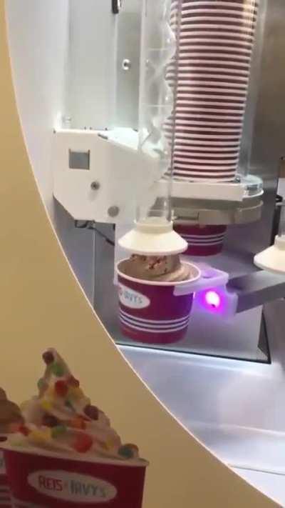 to serve an ice cream