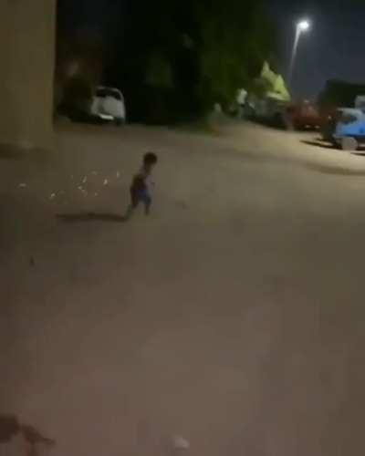 Giving fireworks to kids