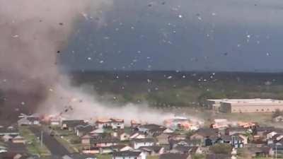 Insane drone footage from yesterday in Kansas