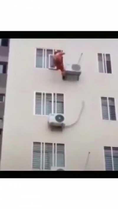 Firemen kicking people in that are suicidal. Thought that was an interesting method.