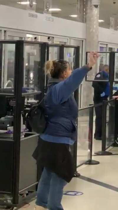 Crazy lady at the airport who else saw her?