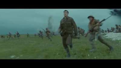 The iconic &quot;Run along the trenches&quot; scene from 1917