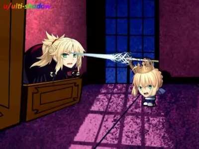 Mordred and Artoria's relationship in a nutshell