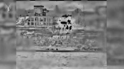 Israeli Navy firing on buildings in Gaza recently (December 24, 2023)