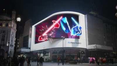 Amazing 3D effect on Meta's new animated billboard~