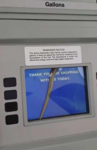 Found slithering in a gas pump in Kansas