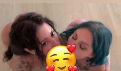 Double bj with Alex Mucci and Riae