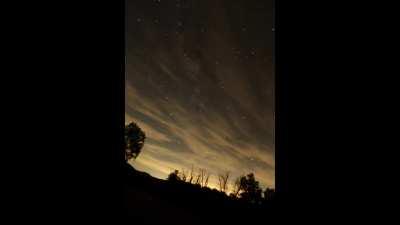 I took this timelapse of the night sky with a star tracker to show how the earth rotates over just a few hours.