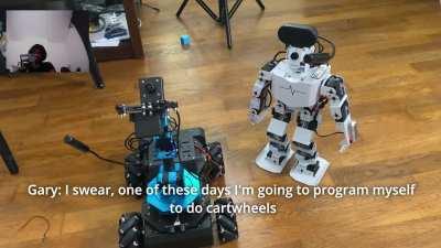 Integrating GPT-4 and other LLMs into real, physical robots. Function calling, speech-to-text, TTS, etc. Now I have personal companions with autonomous movement capabilities.