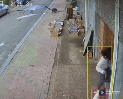 Woman narrowly escapes certain death