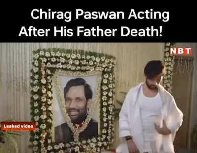 Old video of Chirag Paswan rehearsing for a video message a day after the death of his father
