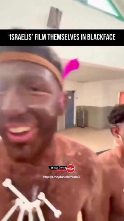 Racist Israelis film themselves openly mocking and wearing blackface