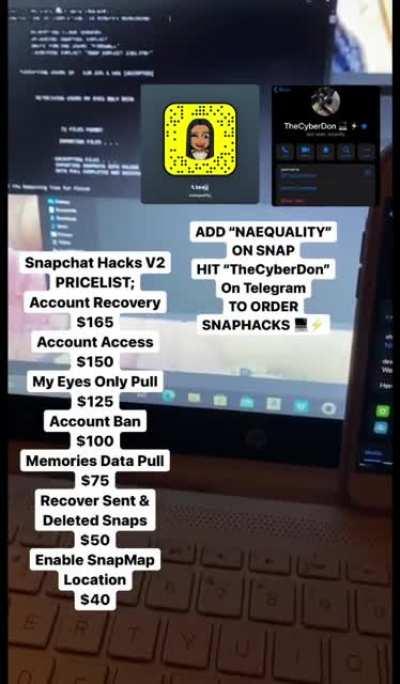 *REAL DEAL* Go h!t >naequality< over on snapchat to order @ccount hacks such as account rec0very, @ccount access, my eyes 0nly media pulls & more! Link In C0mments