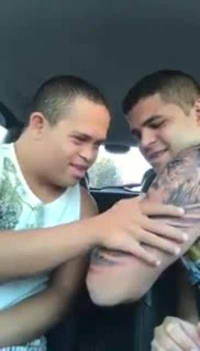 Big brother gets a tattoo of little brother on arm, little bro loves it