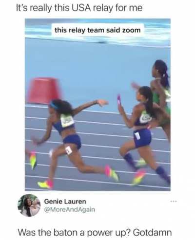 The Speed of The USA Relay Team