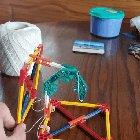 Tensegrity structure made with KNEX